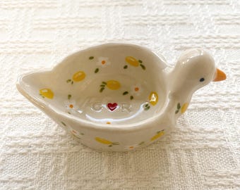 Dove Pond Ceramic Ring Dish Ceramic Dove Gift Ceramic Dove Ornament Best Friend Birthday Gift Custom Ceramic Duck Ring Tray Duck Gift