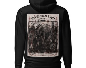 Follow Your Own Path Hoodie | Northvale Raven Graphic Streetwear