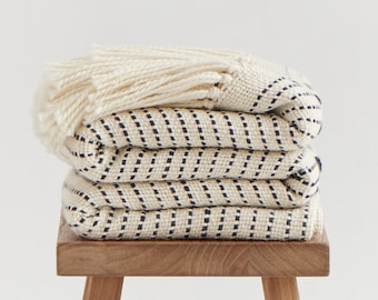 Iris Artisanal Hand-Woven Merino Wool Blanket Luxurious Masterpiece for Snuggling in Style