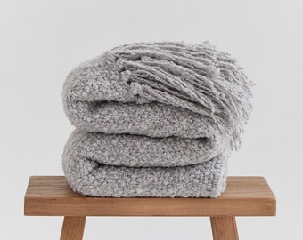 Luxury Merino Boucle Wool Throw