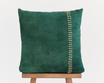 Sofia Hand-Dyed Wool Embroidered Pillow