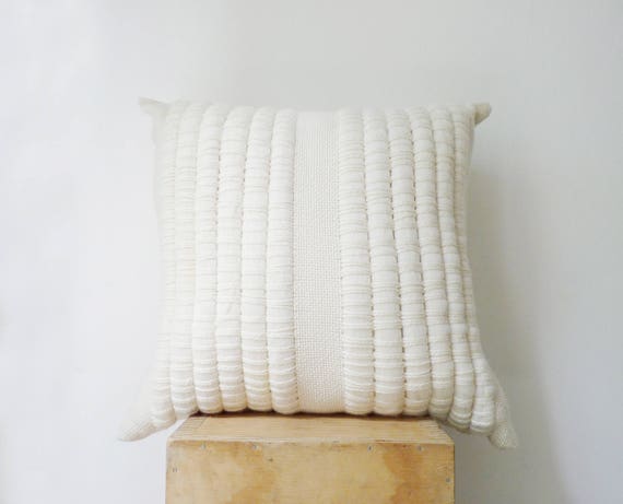 Home Decorative Throw Pillow Wool woven Chunky Woven Square Throw Pillow