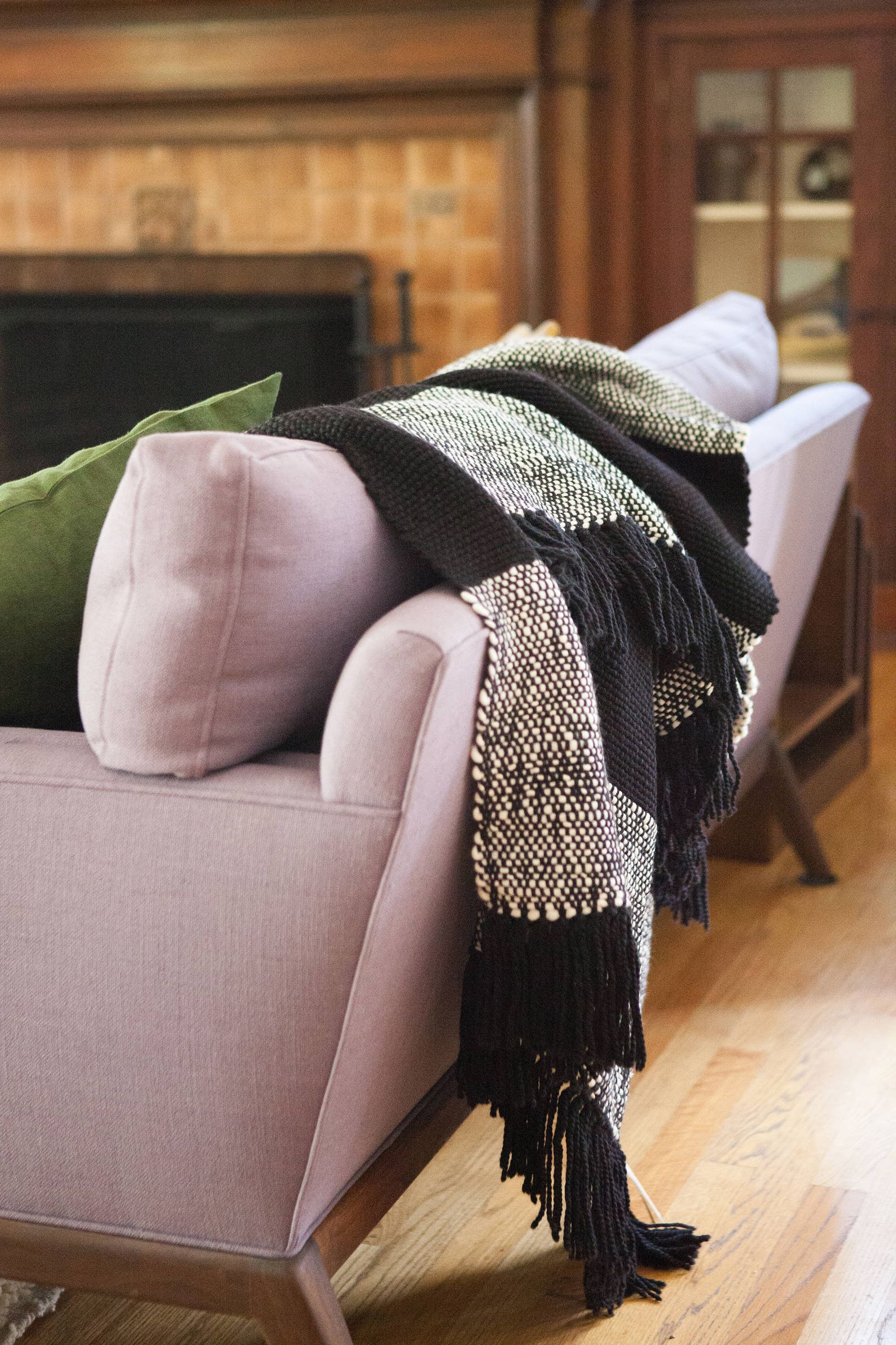 Black and White Chunky Throw Blanket Couch Cover Etsy