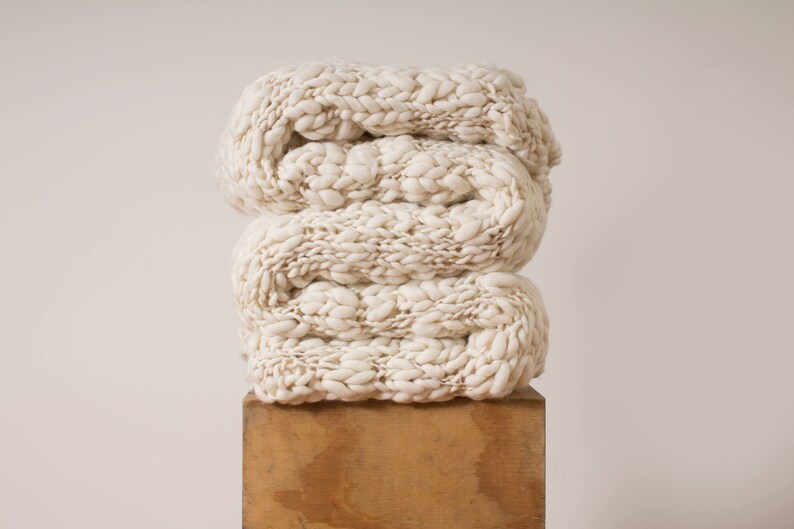 Giant Knit Blanket Throw Minimalist Throw Blanket Large Etsy