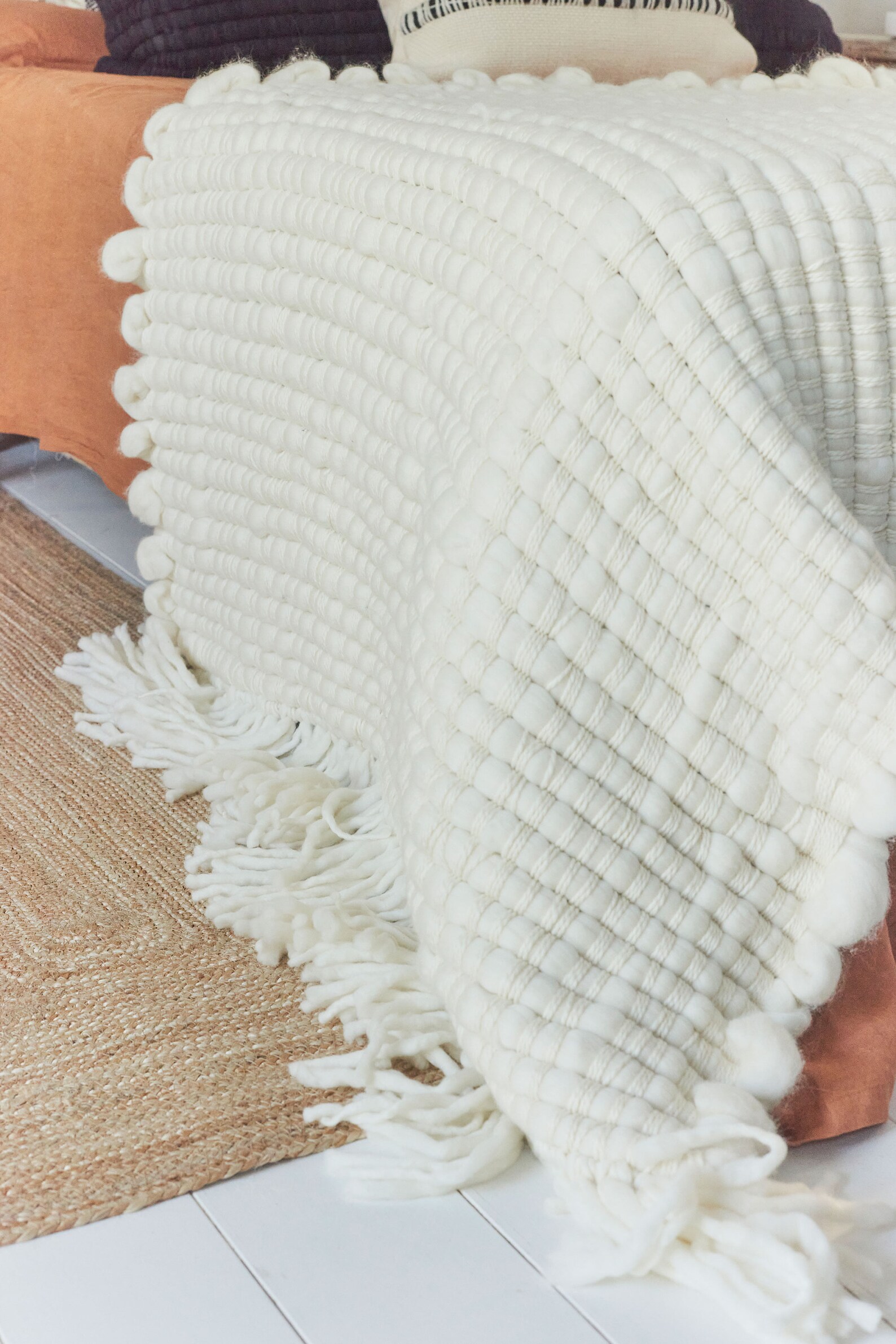 Super Chunky Woven Blanket Throw Large Chunky Blanket Thick Etsy