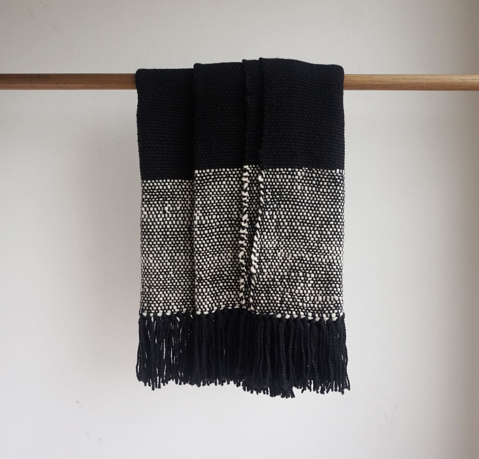 Black and White Chunky Throw Blanket Couch Cover Etsy