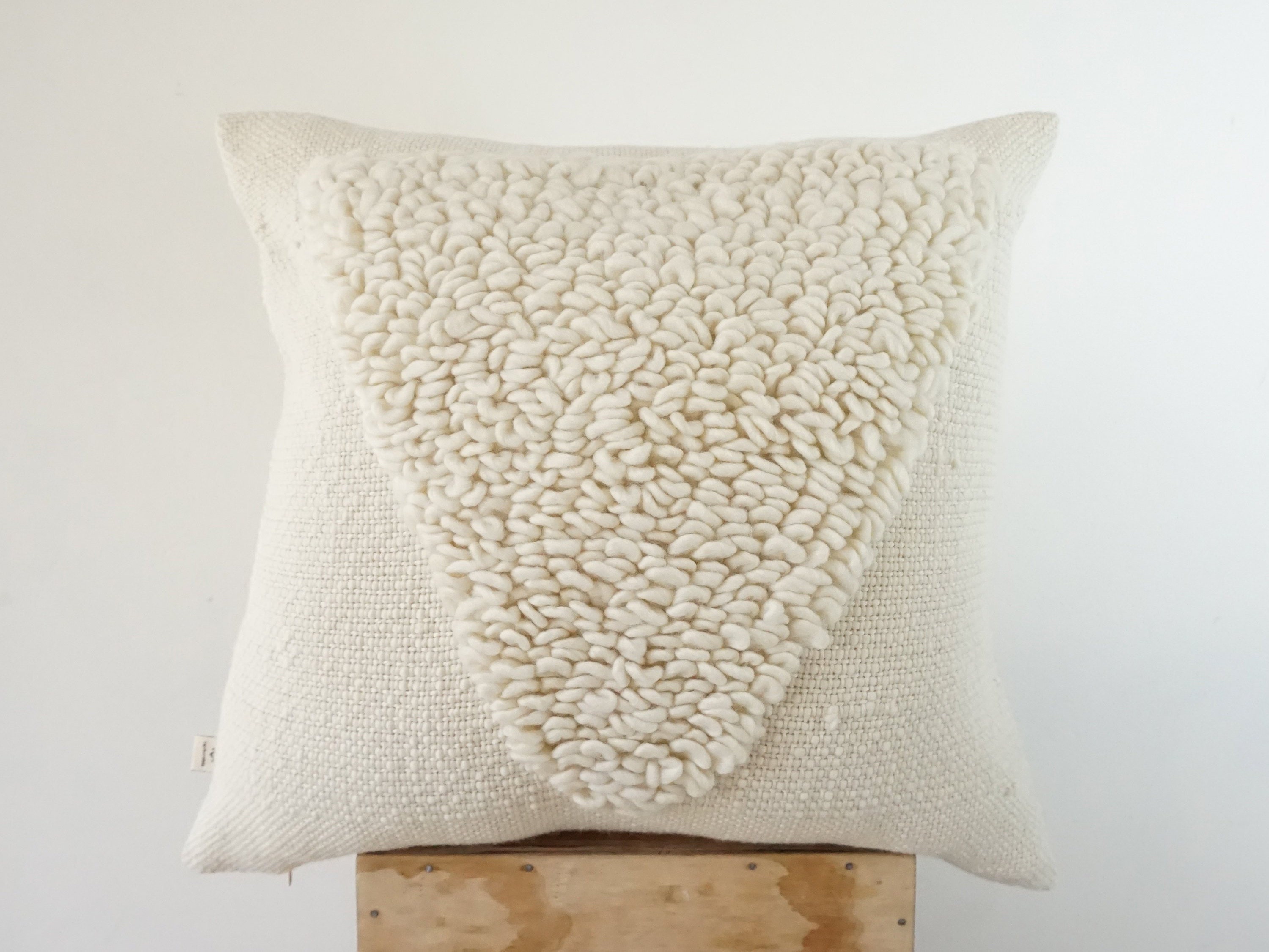 Housse d'oreiller Fluffy Géante, Étui de Coussin en Boucles Tricot Scandinave, Style Géométrique Chu