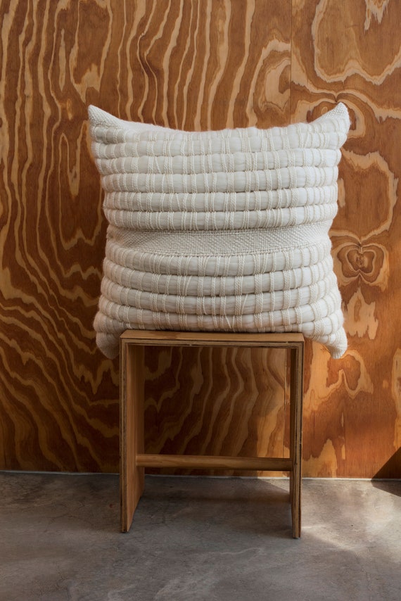 Home Decorative Throw Pillow Wool woven Chunky Woven Square Throw Pillow