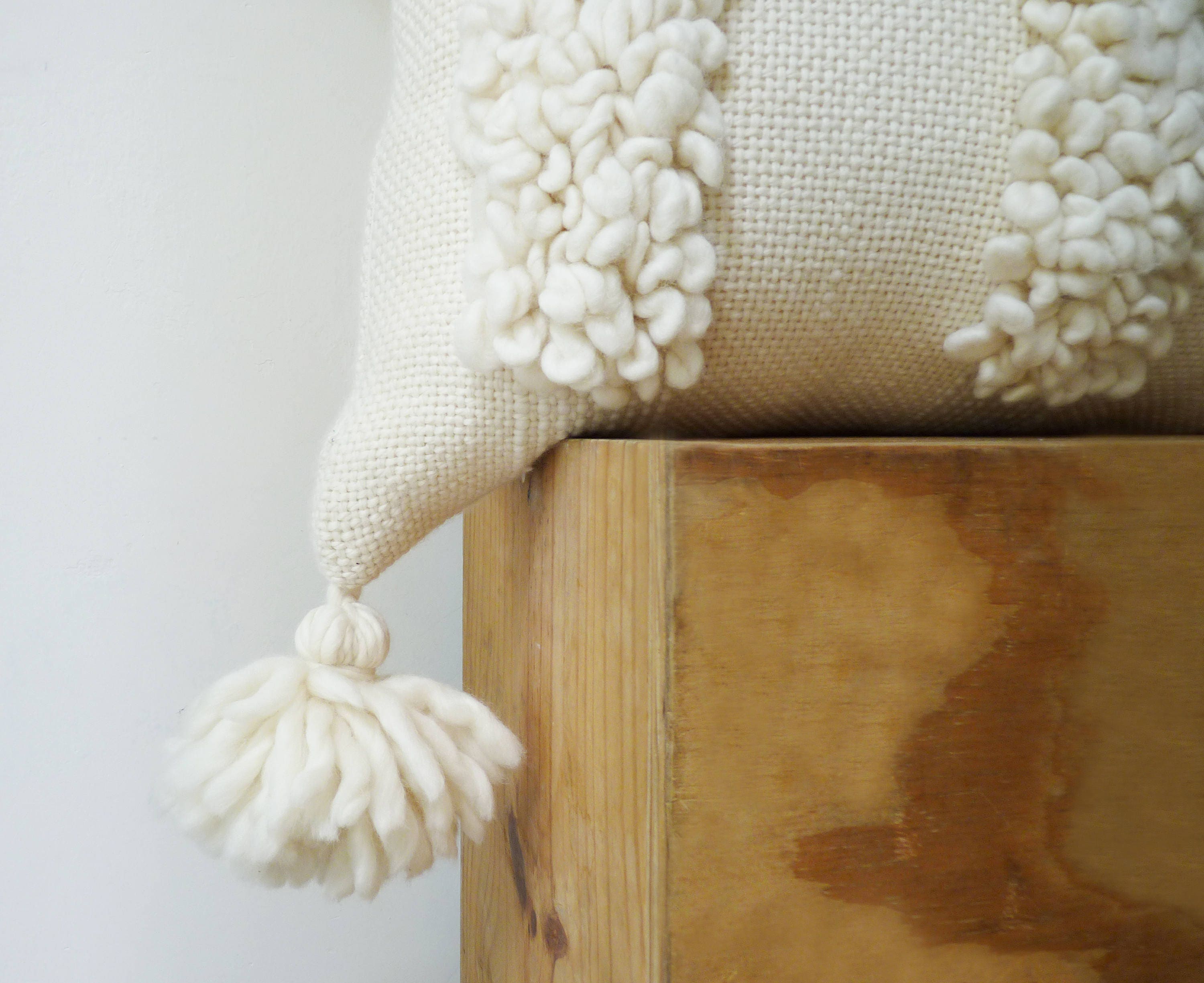 Knotted Pillow Chunky Knit Pillow Cover White African Style - Etsy UK