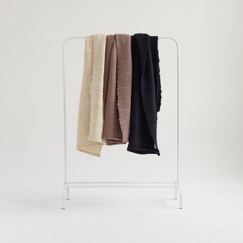 Black Nordic Cozy Merino Wool Blanket image 4