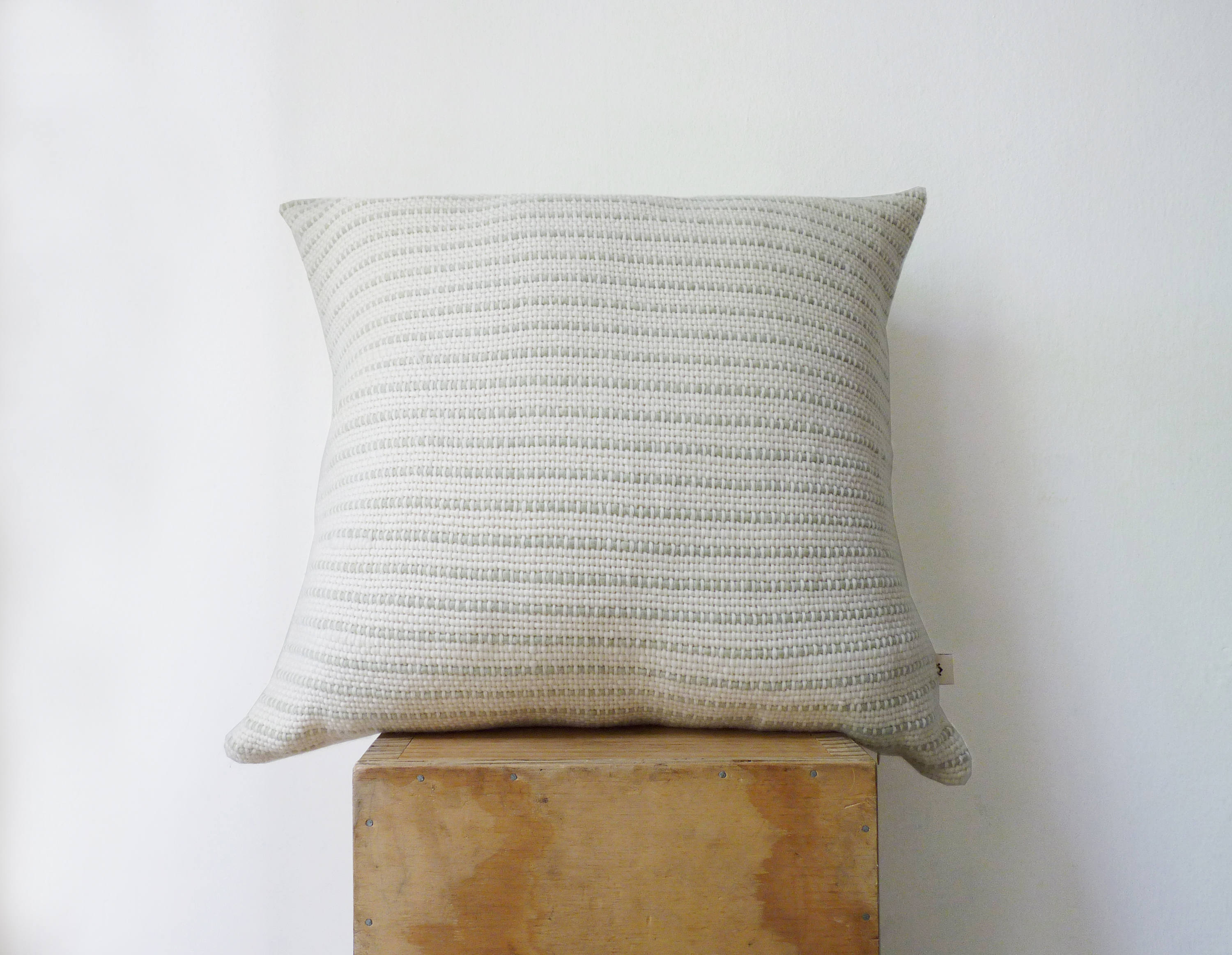 Wool woven pillow case Wool cushion cover Minimalist throw Etsy