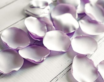 Lavender rose petals for wedding basket or aisle, lilac table decor, light purple artificial flower petals