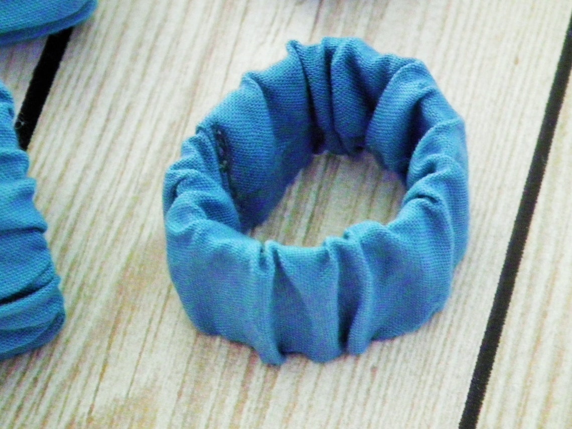 Small Blue Fabric Napkin Rings Etsy