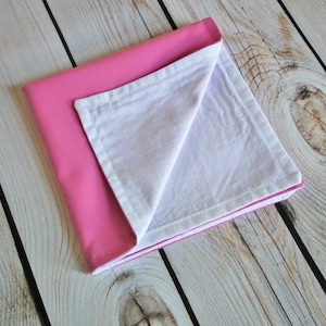 8 x 8 medium pink cloth napkin, fabric dinner napkin, reusable pink serviette, napery
