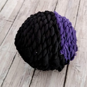 Black and purple decorative ball, 3 inch (7cm) centerpiece bowl fillers, rag ball home decor