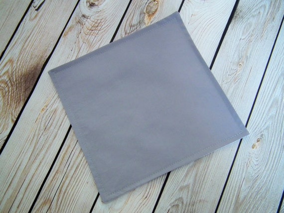 Gray Cloth Napkins, Reusable Fabric Serviettes 22cm X 22cm