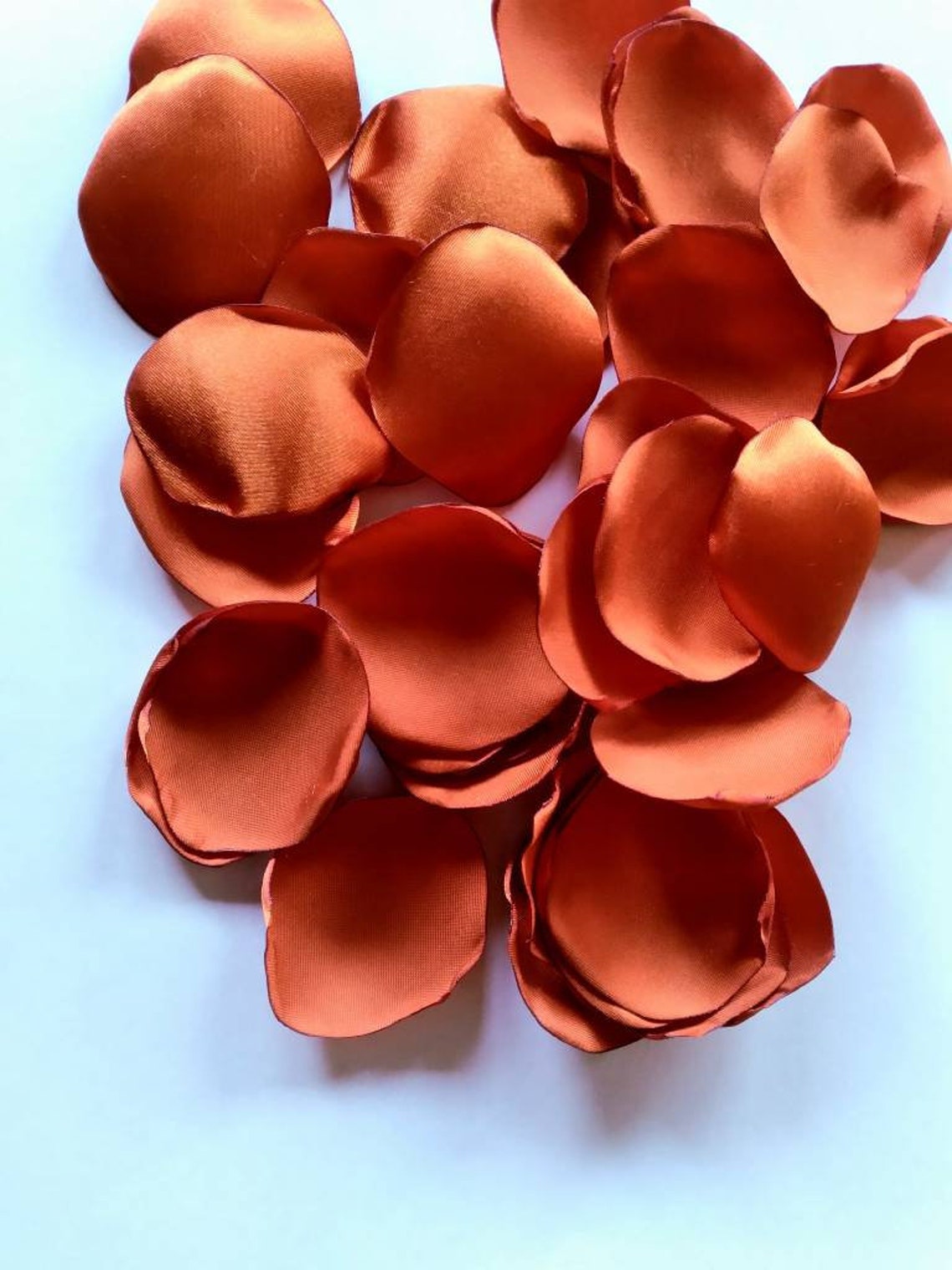 Terracotta Satin Rose Petals Artificial Flower Petals Made Etsy