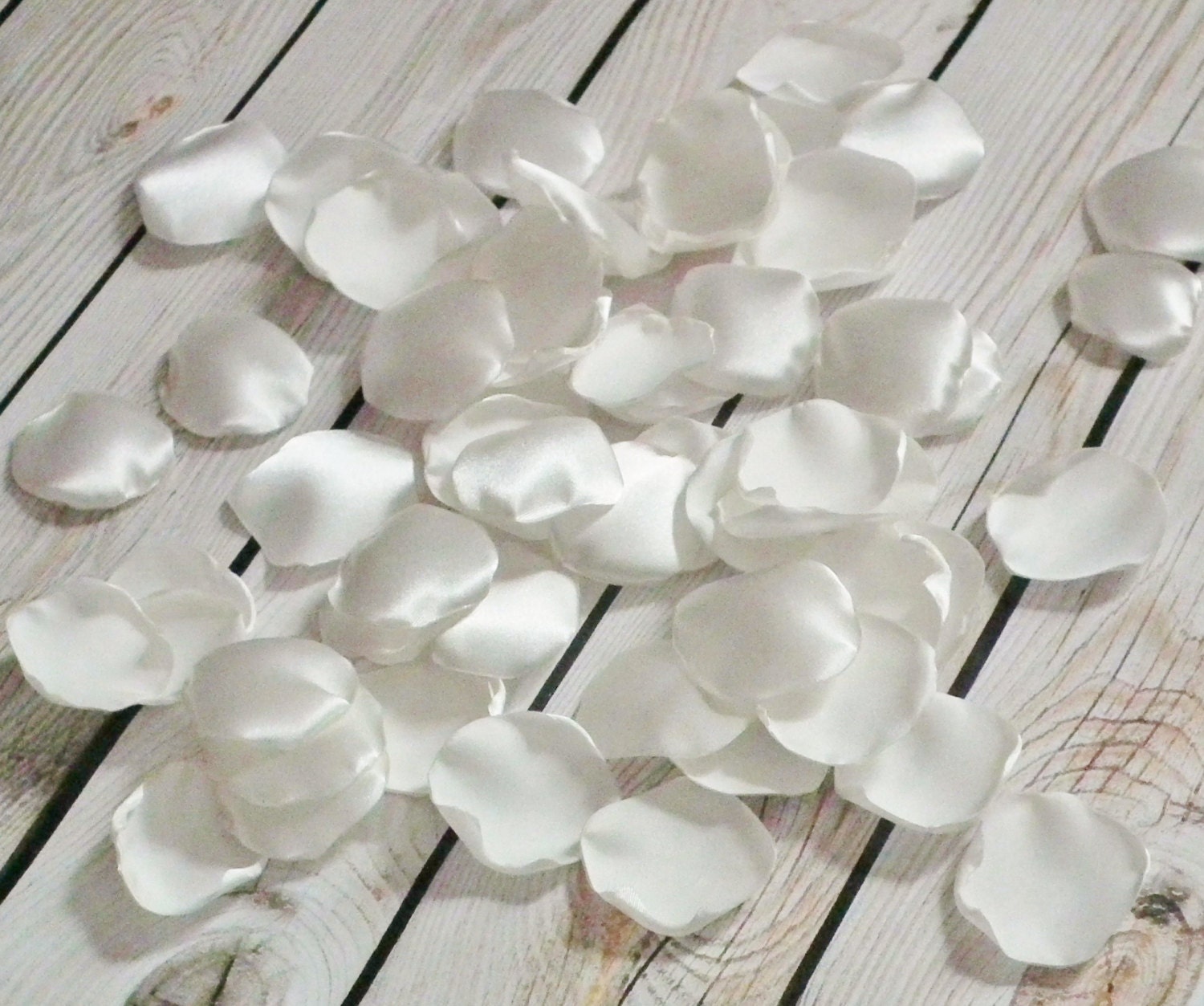 Ivory Satin Rose Petals Artificial Cream Colored Flower Etsy