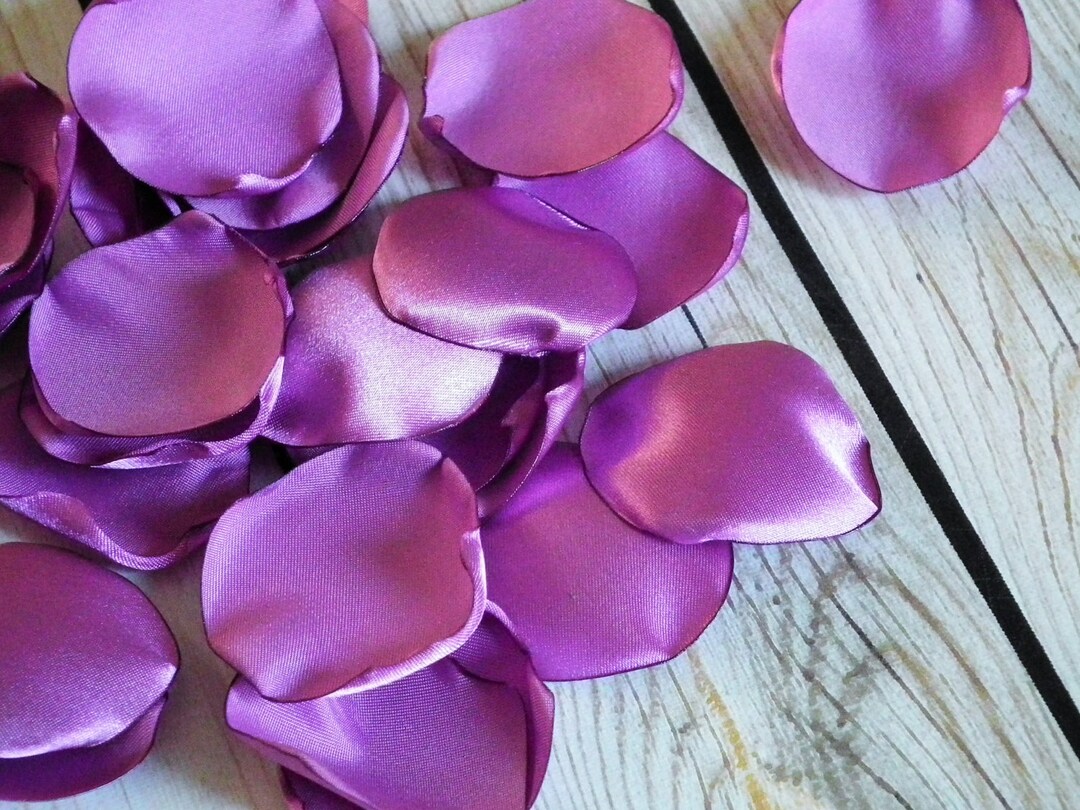 Radiant Orchid Satin Rose Petals, Purple Artificial Flower Petals Etsy