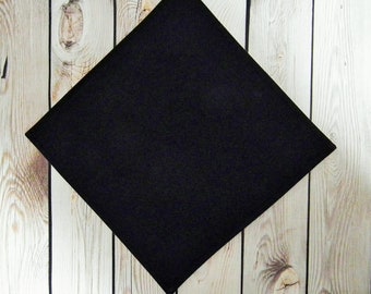 Solid black cloth napkin, reusable fabric serviette