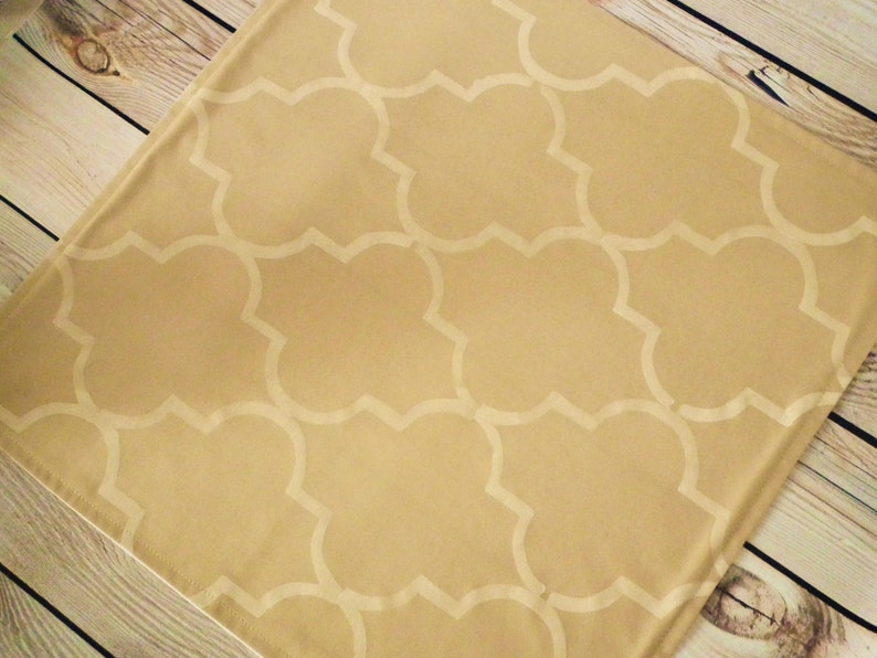 40 x 40cm 16 x 16 inches tan moroccan style fabric serviette Camel colored quatrefoil cloth napkin