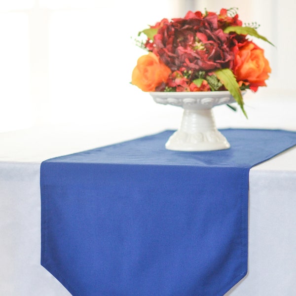 Solid royal blue table runner, bureau scarf, furniture cover