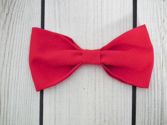 Men's Clip-on Red Bow Tie Pre-tied Formal Wear | Etsy