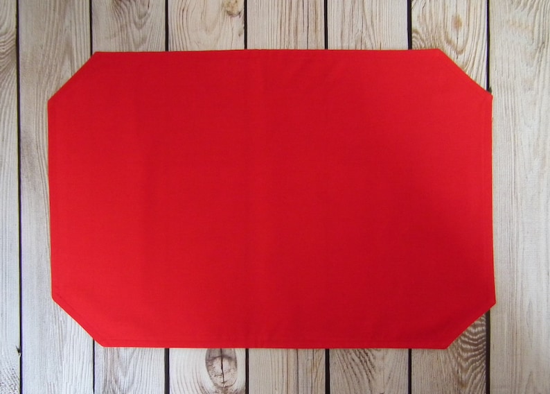 12 X 18 Solid Red Placemat Wedding Table Linens Dining Room Etsy