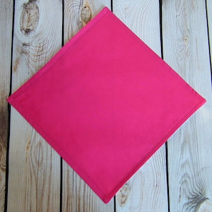 Hot pink cloth napkin, reusable fabric dinner serviettes