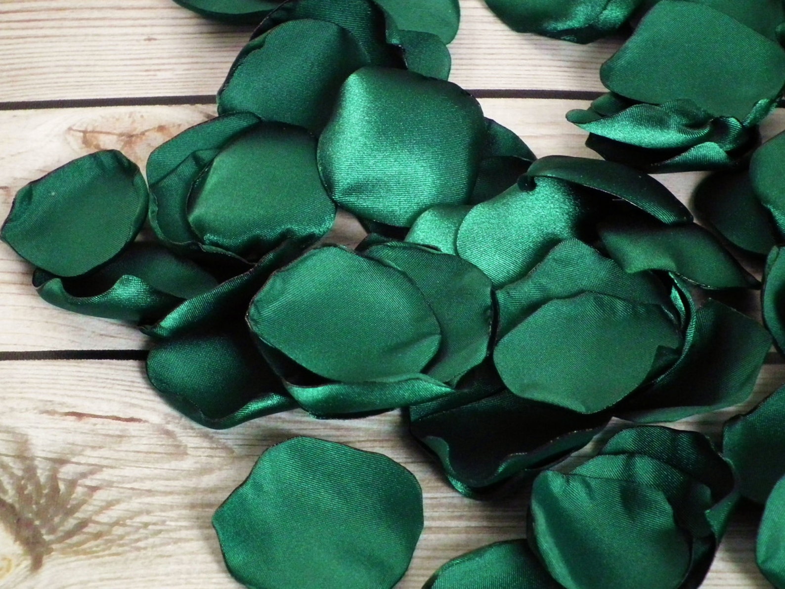 Dark Green Satin Rose Petals Artificial Flower Petals Etsy