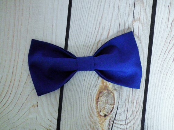 Men's Clip-on Royal Blue Bow Tie Clip on Groomsmen - Etsy