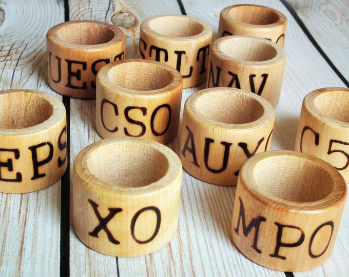 Vintage Wooden Hand Painted Birds Napkin Rings, 7. India. Etsy