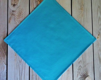 Blue turquoise cloth napkin, reusable fabric dinner serviette