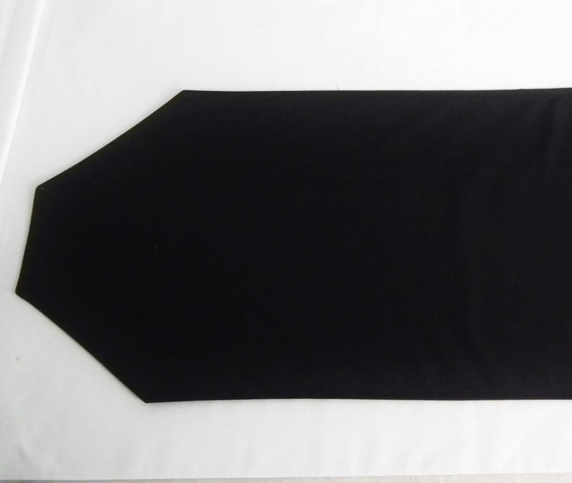 Solid Black Table Runner Neutral Banquet Table Runner Etsy