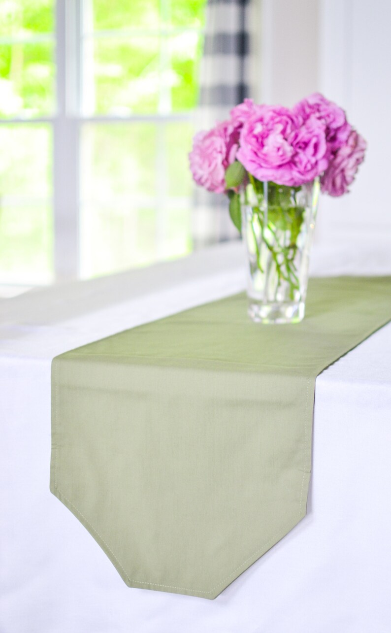 Solid Sage Table Runner Light Green Dining Room Decor Etsy
