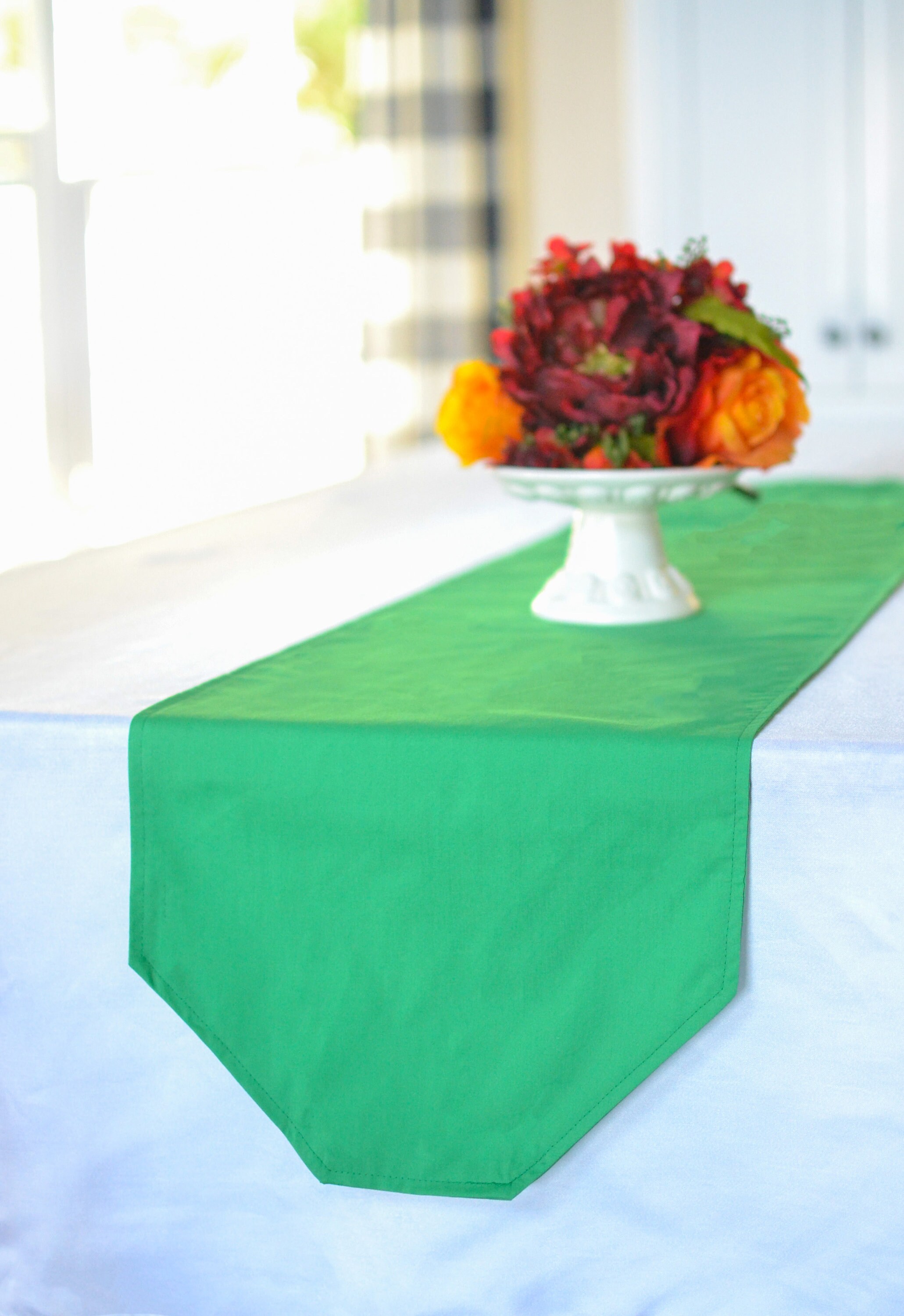 Solid Kelly Green Table Runner, Dining Room Decor - Etsy