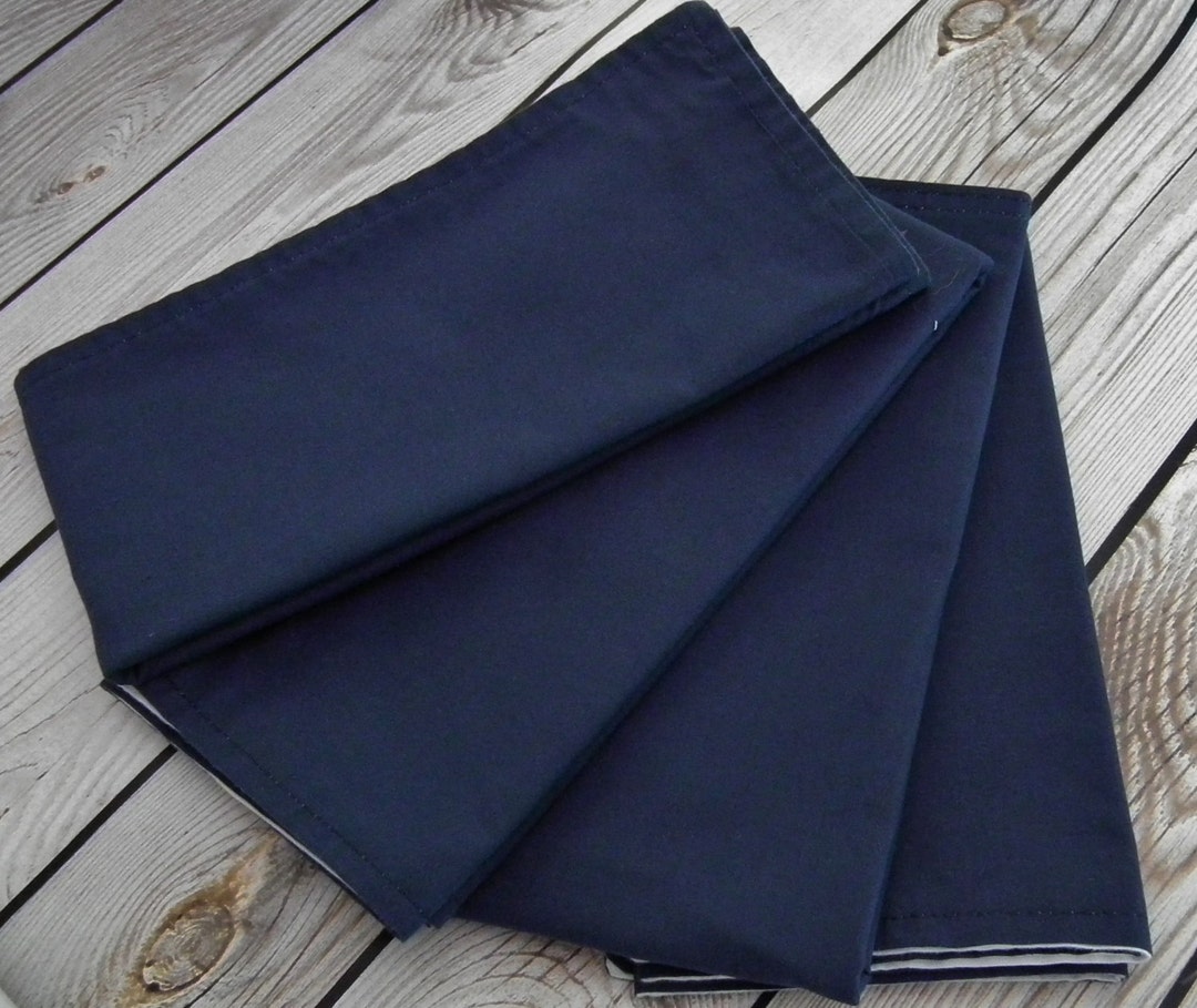 Solid Navy Cloth Napkin Blue Fabric Reusable Dinner Serviette - Etsy