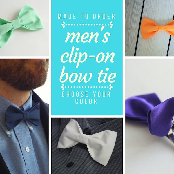 Blue Bow Tie Etsy