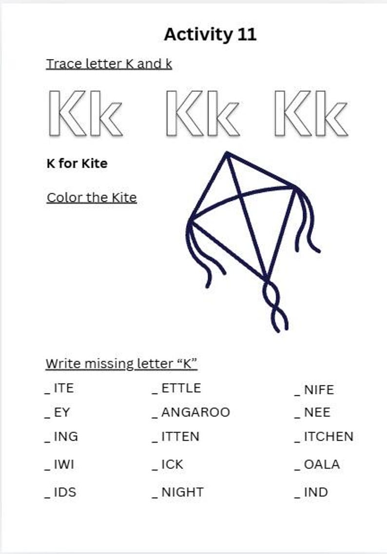 Preschool Alphabet Worksheets | A-Z Letter Tracing, Coloring ...