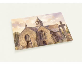 Pencaitland Parish Church Postcards - Pack of 10 - Eco-Friendly Thinking of You Greeting Cards - Historic Scottish Church Stationery