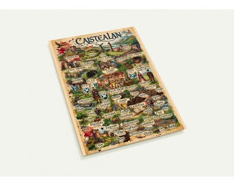 Scottish Castle Postcards Set, Watercolour Scotland Art Cards, Gaelic Language Note Cards, Set of 10 Unique Scottish Heritage Stationery