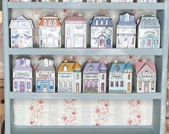 Lenox Spice Village 1989 Spice Jars – Lenox Spice Village 1989 Set Of 24 Spice House Jars And Wooden Rack Vintage, Rare Vintage gift Lenox
