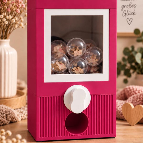 Kapselautomat Überraschungsautomat 3D Druck | Kapselautomat mit 24 Kugeln Advendskalender | Hochzeit Geschenk Geburtstag Geschenk Idee