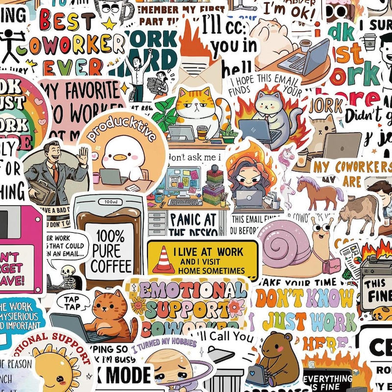 Stickers Remote Working - Etsy