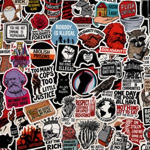 52 st Aktivismklistermärken Punkrock Vinyldekaler Social Rättvisa Vattentäta Klistermärkespaket för Laptop Vattenflaska Kindle