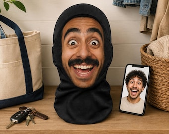 Custom Photo Balaclava Mask, Personalized Full Face 3D Print Mask, Funny Costume Headwear
