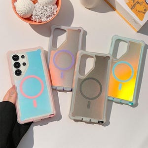Shockproof Magnetic Color Changing Case for Samsung Galaxy S25 Ultra S24 Plus Magsafe Cover