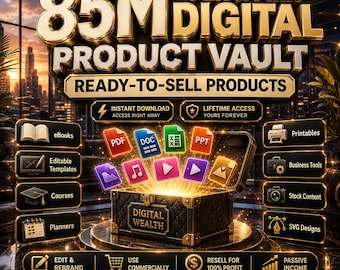 85M+ Ultimate PLR MRR Digital Bundle | Done For You Ecommerce Bundle | Ready-to-Sell Products