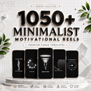 1000+ Motivational Reels Minimalist Video Content Bundle | TikTok, Instagram, YouTube Video | MRR PLR Digital Download