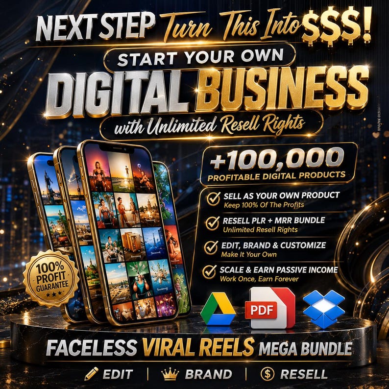 100,000+ Viral Reels Bundle | Faceless Content | AI Animated Videos | TikTok Instagram YouTube Shorts Pack PLR MRR image 2